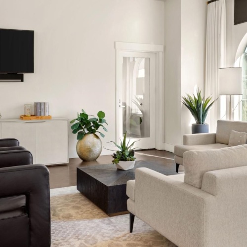 Wide open living areas perfect for entertaining living room with natural lighting