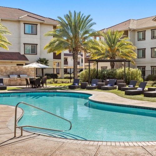 Sparkling swimming pool outdoor swimming pool