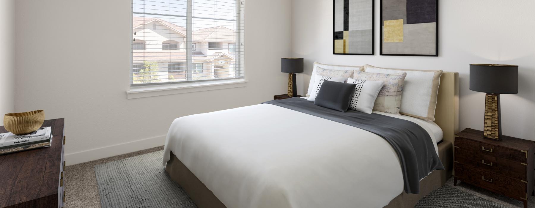 well lit bedroom