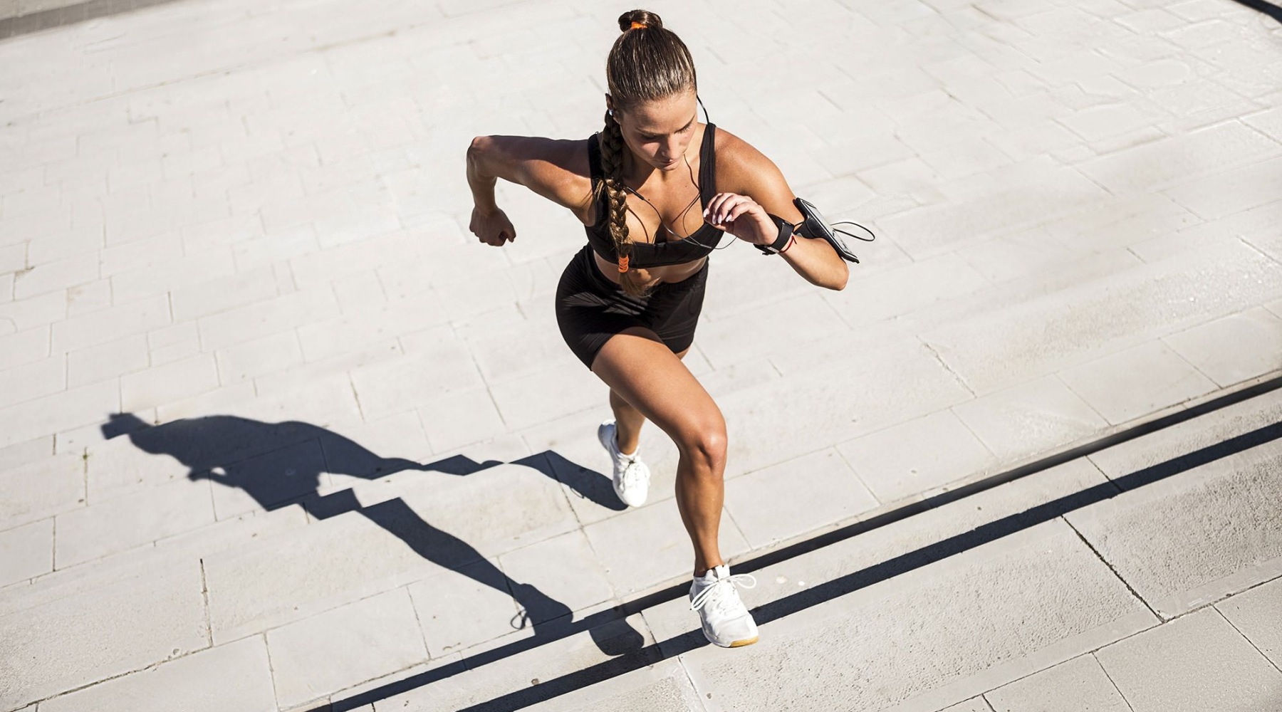 Experience The Palms at Morada girl running up stairs